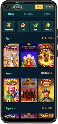 Κατεβάστε το Spinanga Casino στην κινητή σας συσκευή.
